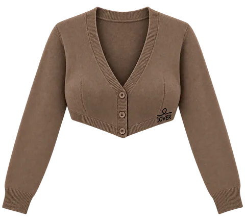 1OVER Cardigan Bra Top — Mocha