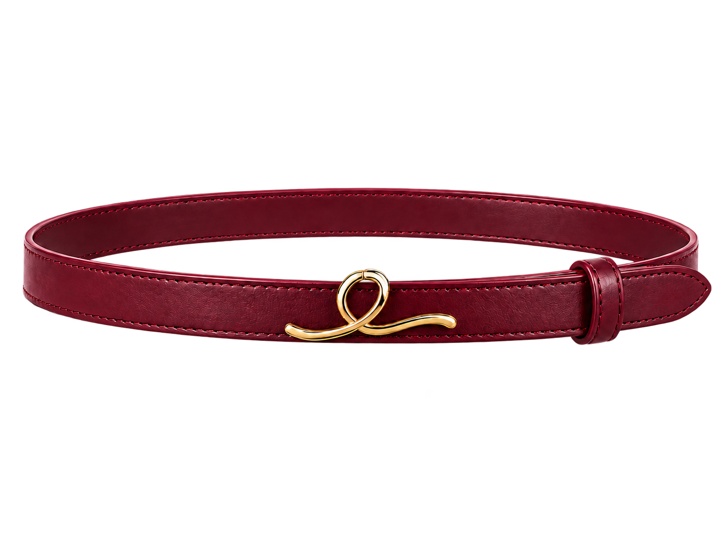 1OVER Ribbon Belt — Burgundy & Gold