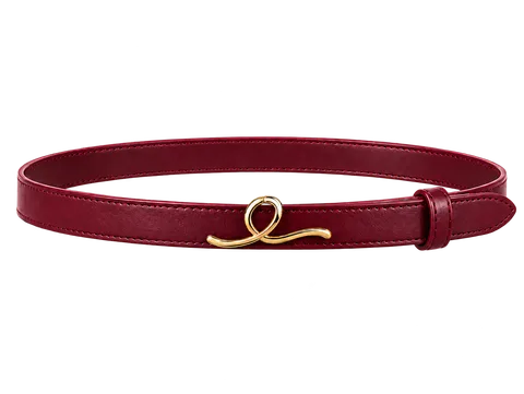 1OVER Ribbon Belt — Burgundy & Gold