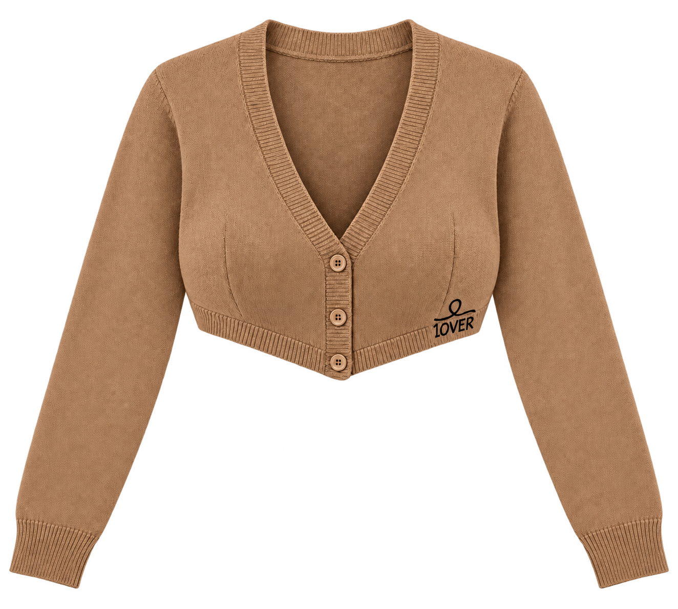 1OVER Cardigan Bra Top — Camel