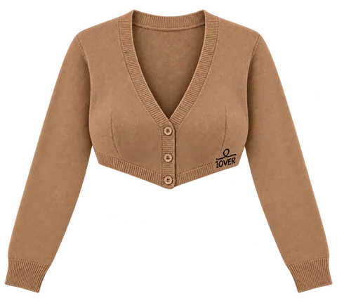 1OVER Cardigan Bra Top — Camel