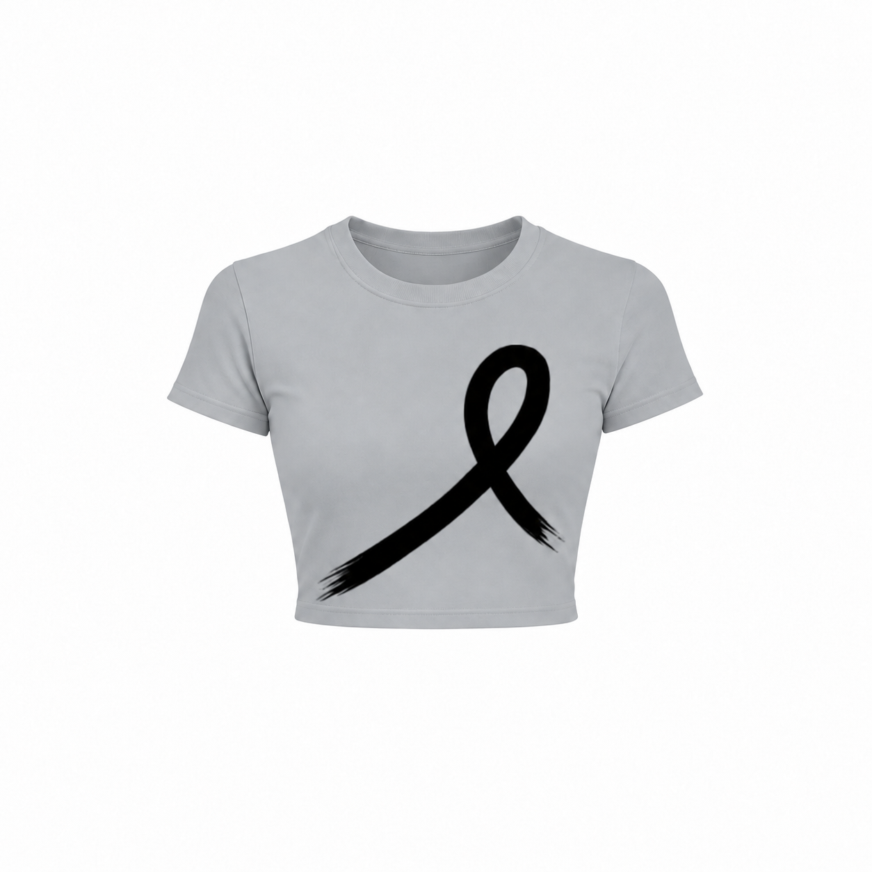 1OVER Women's Crop Tee — Soft Gray