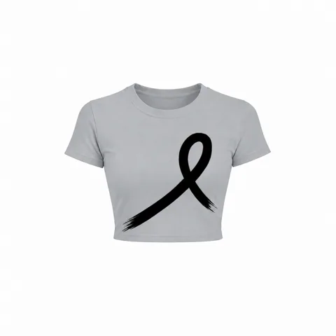 1OVER Women's Crop Tee — Soft Gray