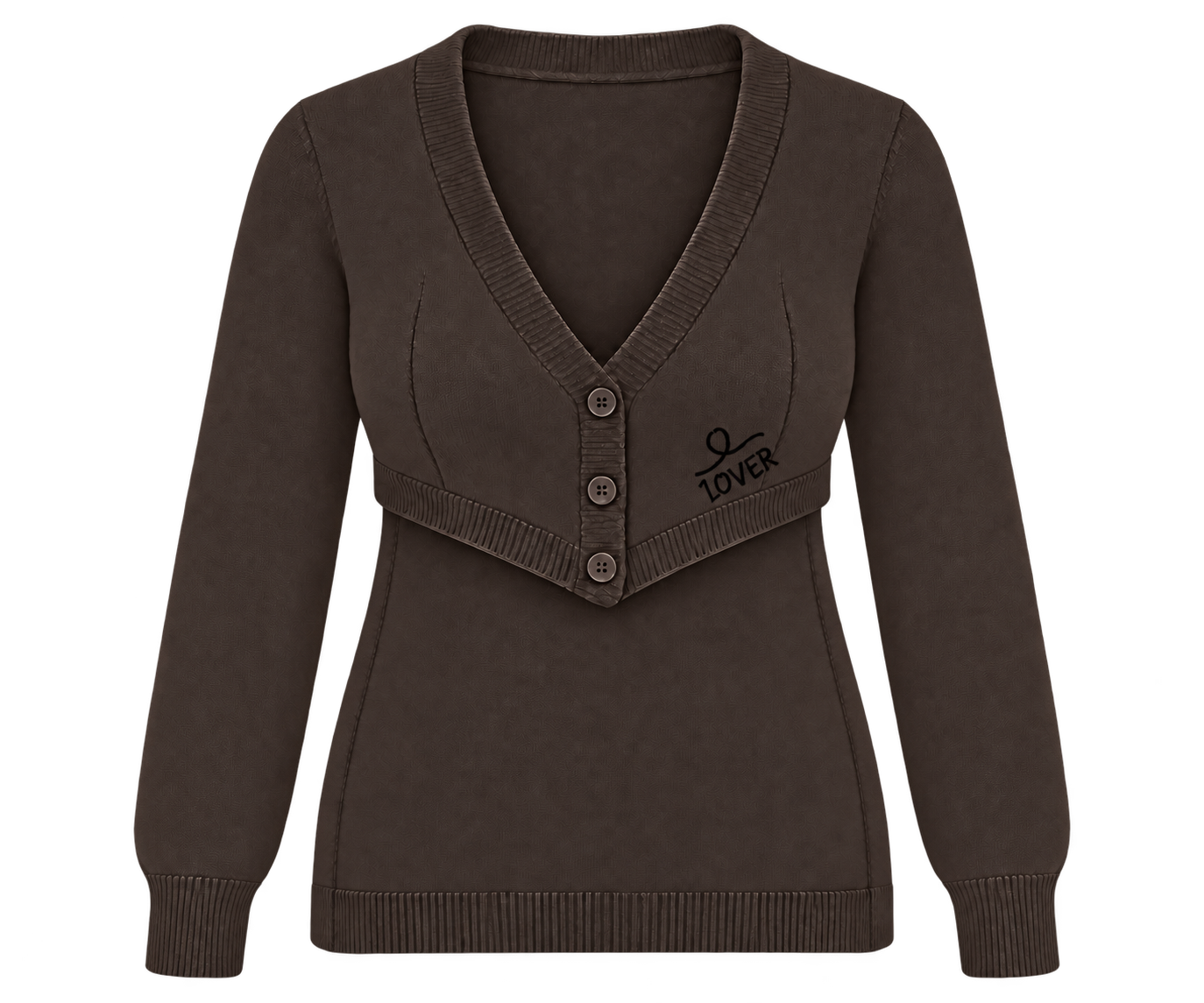 1OVER Longback Cardigan Bra — Espresso
