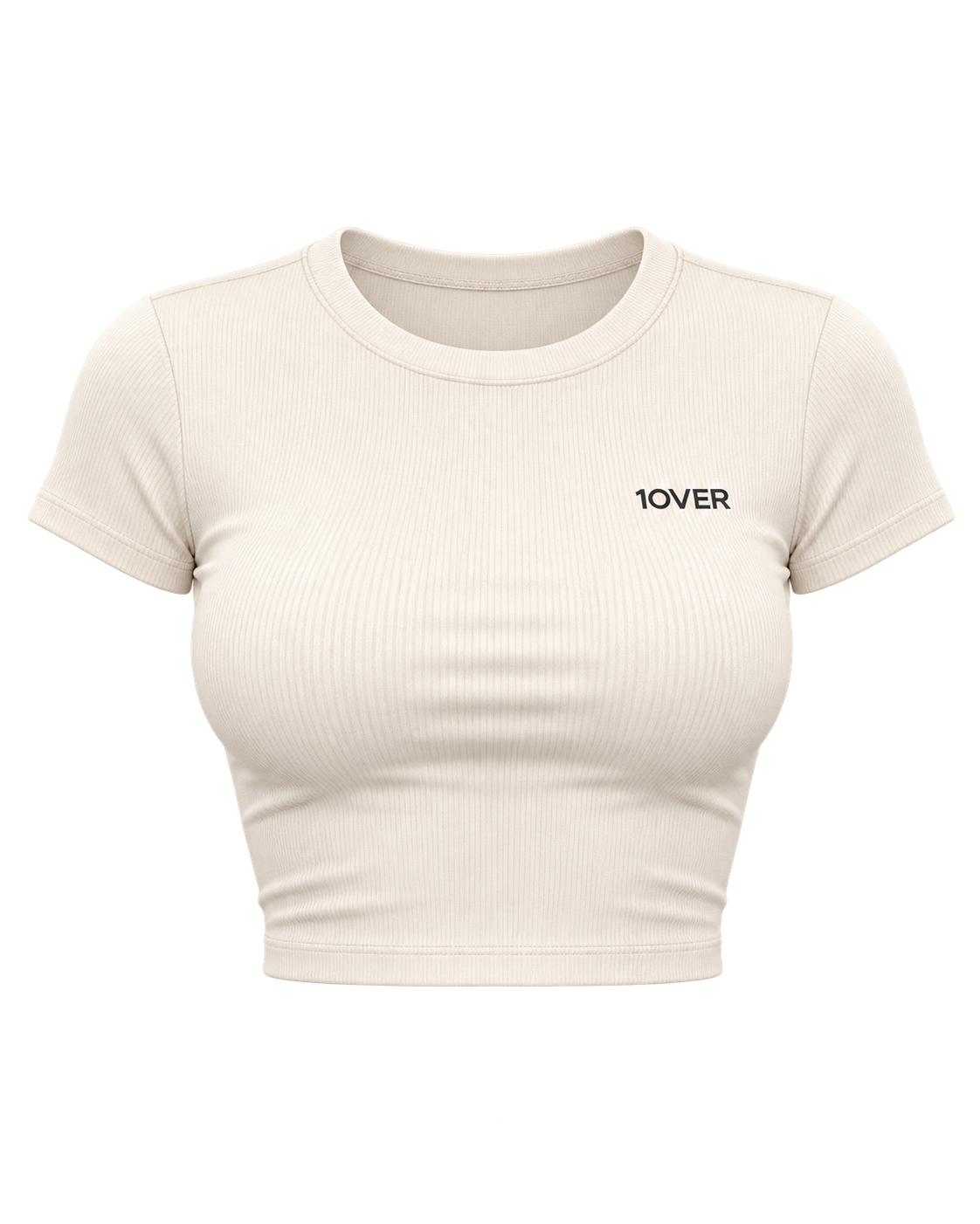 1OVER Ribbed Crop Tee — Ivory