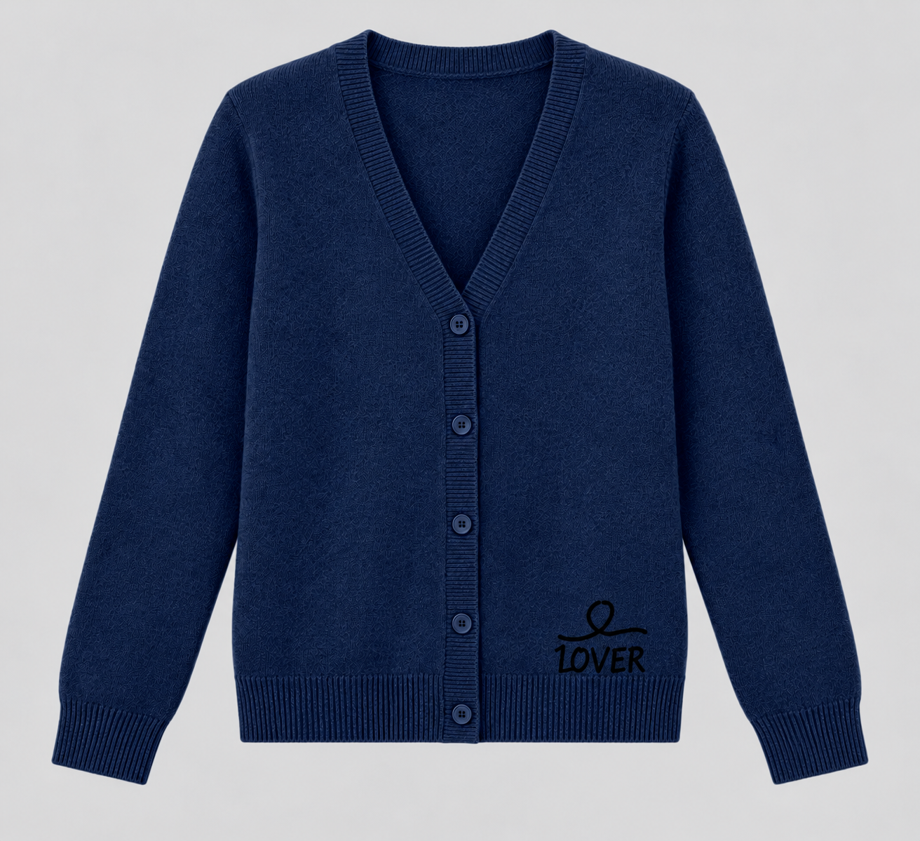 1OVER V-Neck Cardigan — Navy