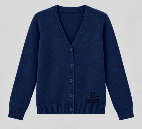 1OVER V-Neck Cardigan — Navy