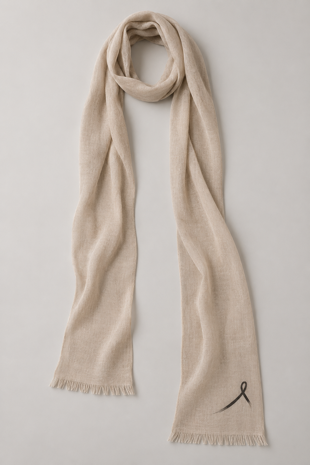 1OVER Ribbon Skinny Scarf — Oatmeal