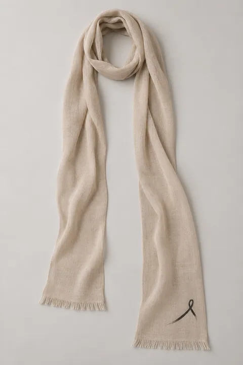 1OVER Ribbon Skinny Scarf — Oatmeal