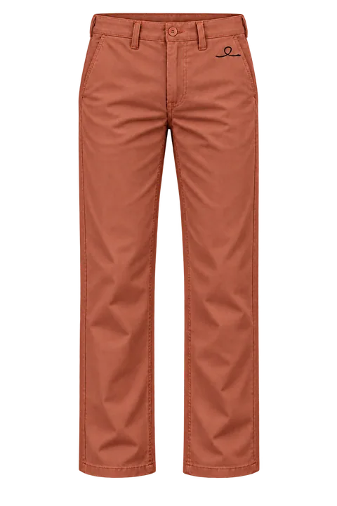 1OVER Ribbon Cotton Chinos — Terracotta