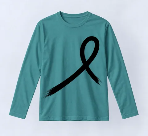 1OVER Ribbon Long Sleeve Tee — Teal