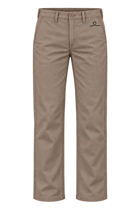 1OVER Ribbon Cotton Chinos — Taupe