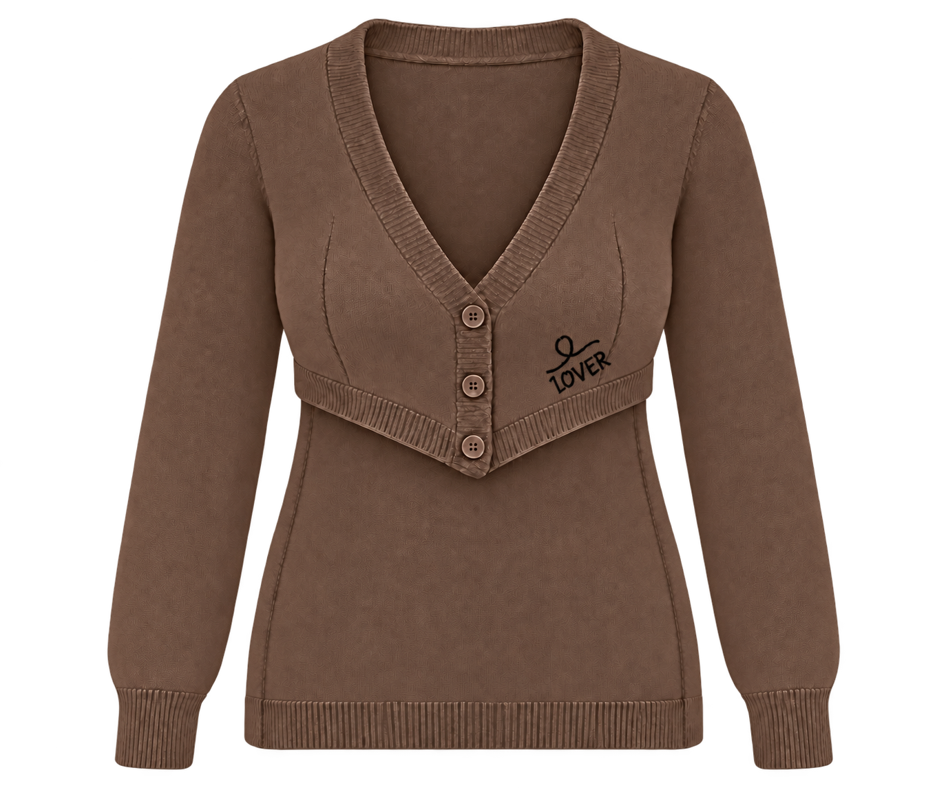 1OVER Longback Cardigan Bra — Cocoa
