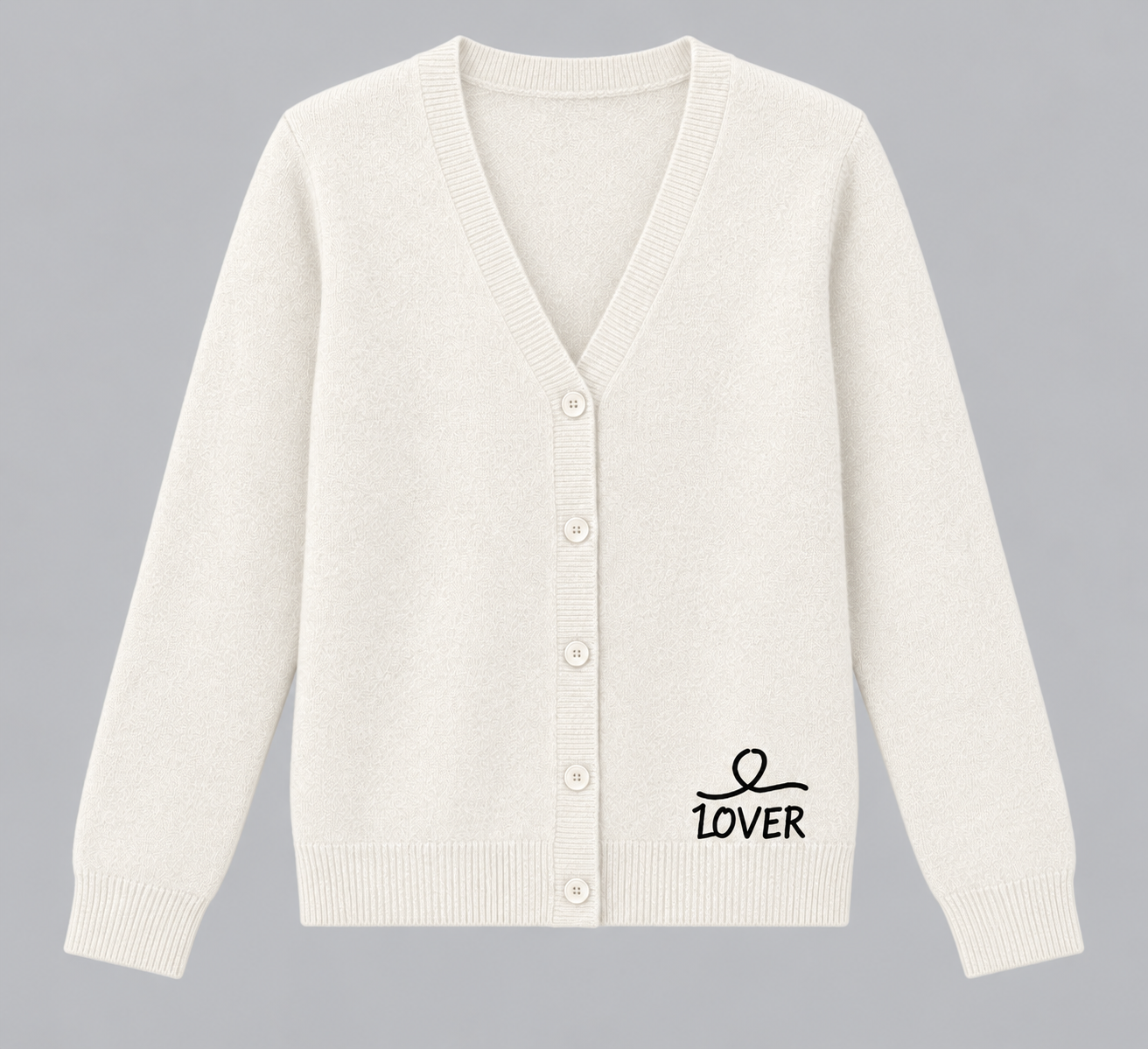1OVER V-Neck Cardigan — Pearl