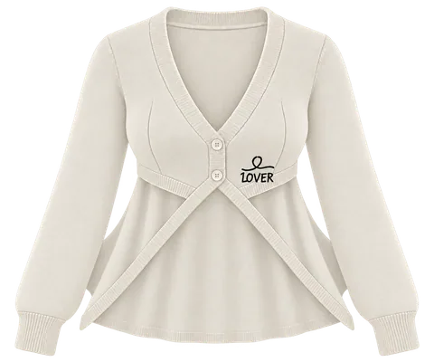 1OVER Longback Cape Knit Cardigan — Pearl