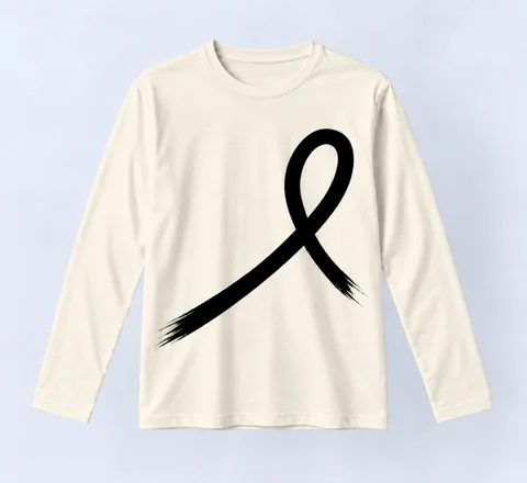 1OVER Ribbon Long Sleeve Tee — Ivory
