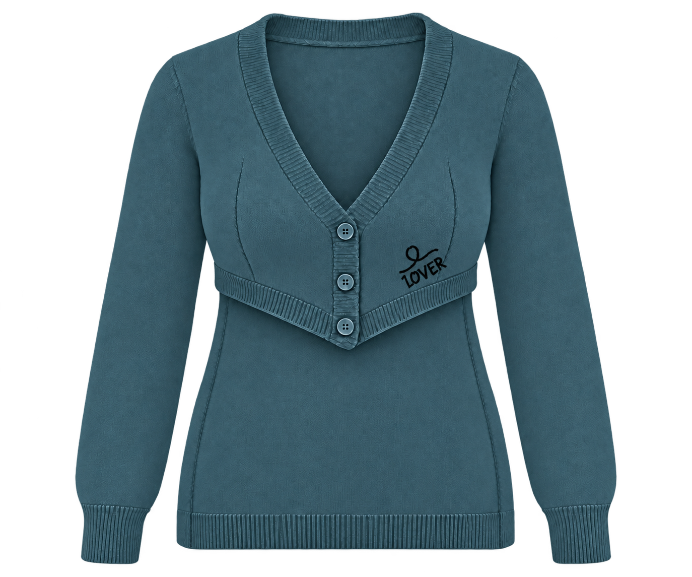 1OVER Longback Cardigan Bra — Petrol