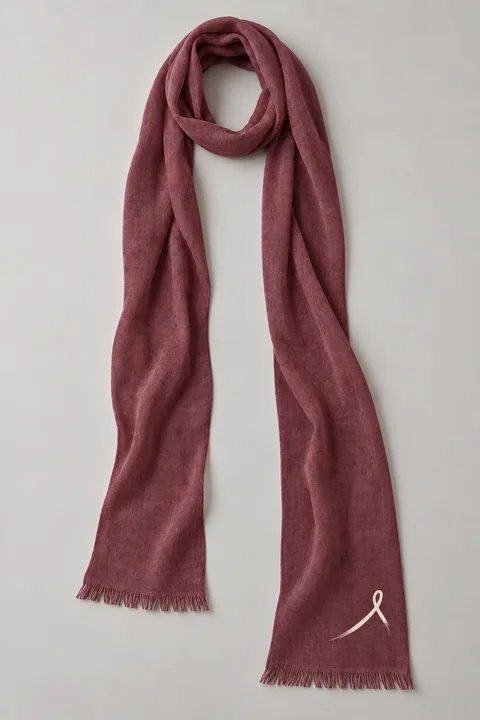 1OVER Ribbon Skinny Scarf — Burgundy