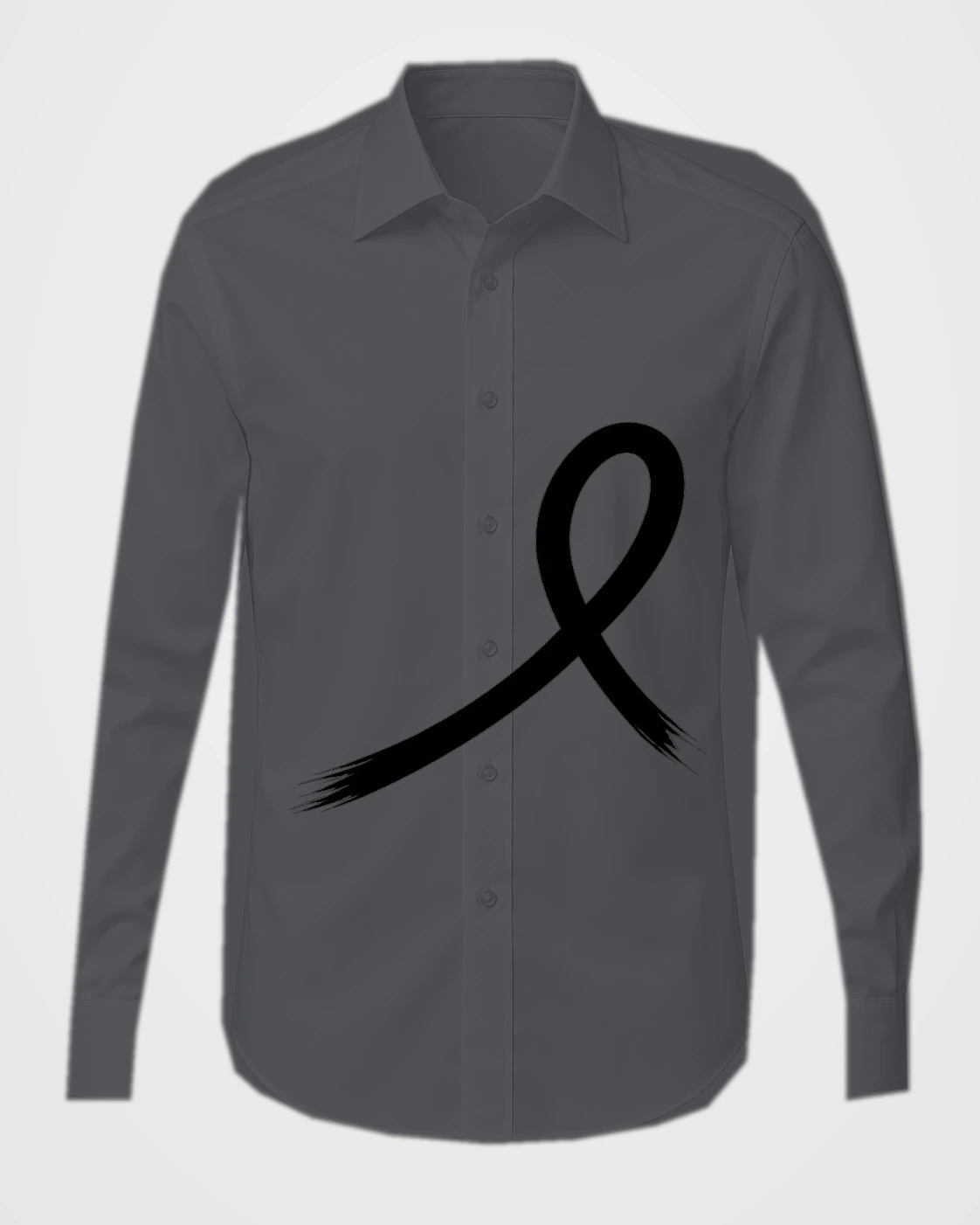 1OVER Ribbon Brush Dress Shirt — Charcoal Gray