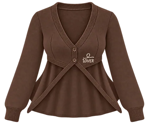 1OVER Longback Cape Knit Cardigan — Cocoa