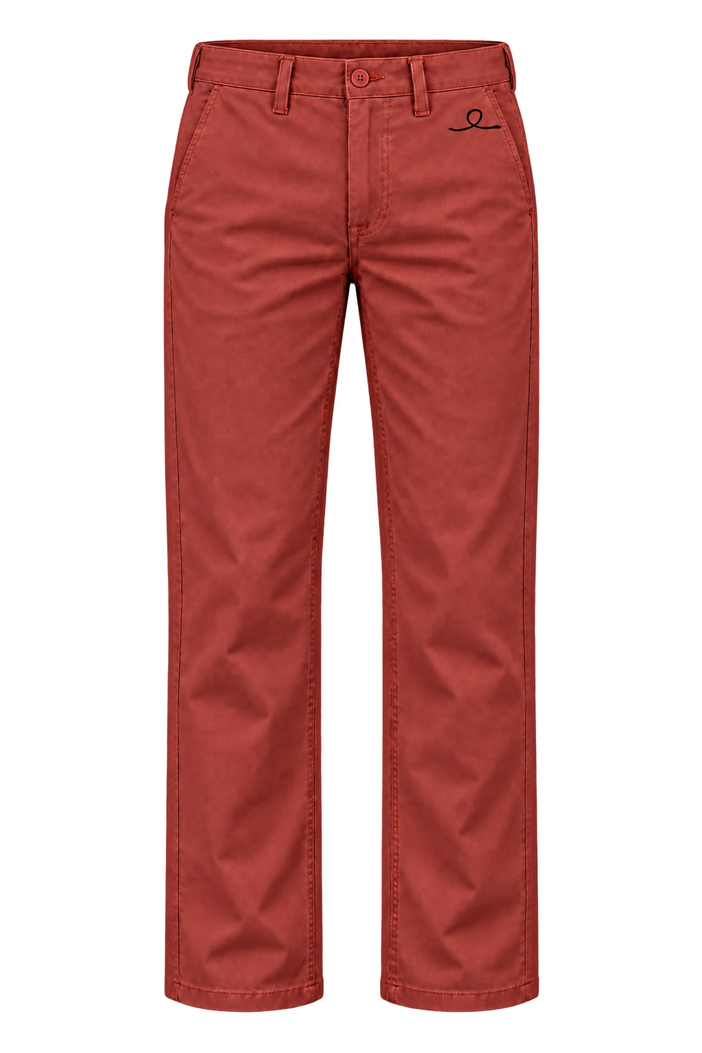1OVER Ribbon Cotton Chinos — Brick Red
