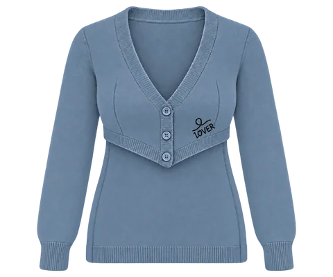 1OVER Longback Cardigan Bra — Steel Blue