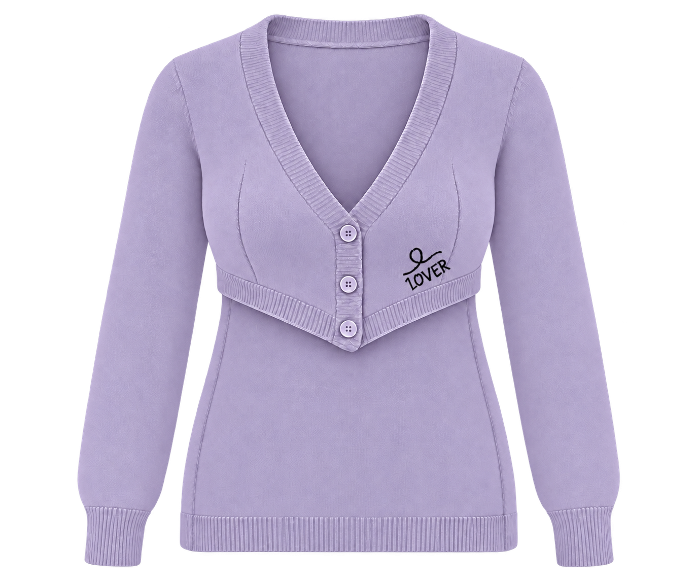 1OVER Longback Cardigan Bra — Lavender