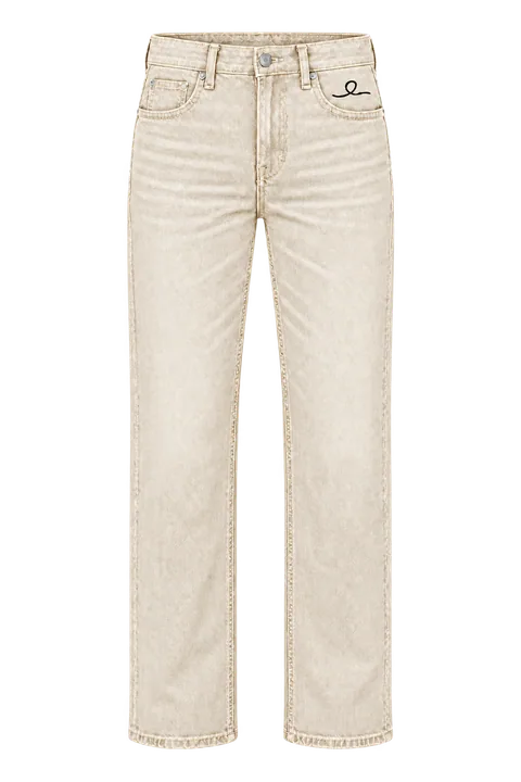 1OVER Ribbon Straight Jeans — Ecru