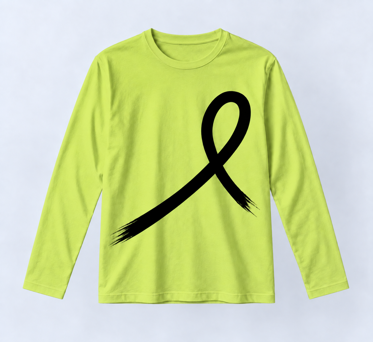 1OVER Ribbon Long Sleeve Tee — Lime