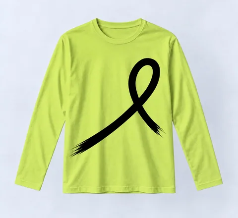 1OVER Ribbon Long Sleeve Tee — Lime