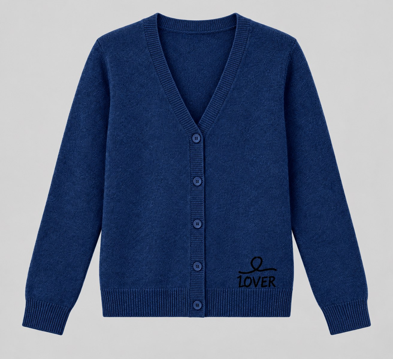 1OVER V-Neck Cardigan — Indigo