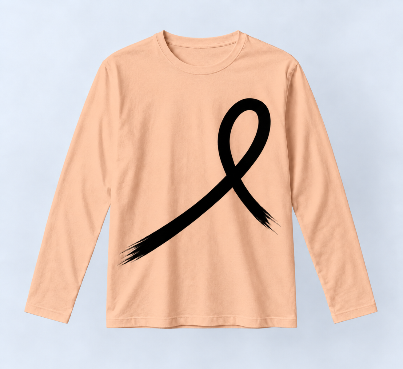 1OVER Ribbon Long Sleeve Tee — Peach