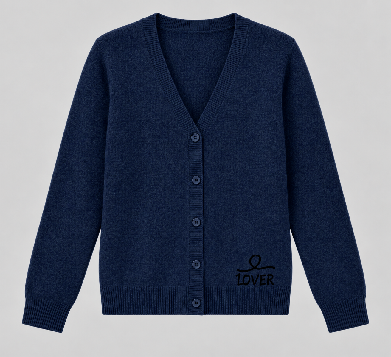 1OVER V-Neck Cardigan — Midnight Navy