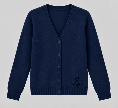 1OVER V-Neck Cardigan — Midnight Navy