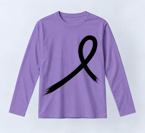 1OVER Ribbon Long Sleeve Tee — Violet