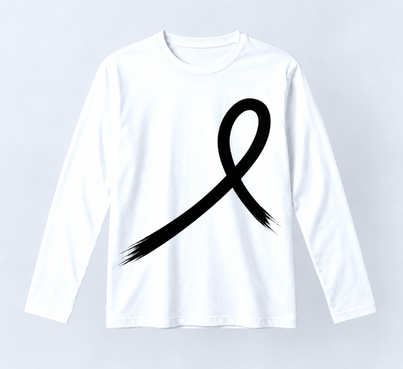 1OVER Ribbon Long Sleeve Tee — White