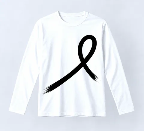 1OVER Ribbon Long Sleeve Tee — White