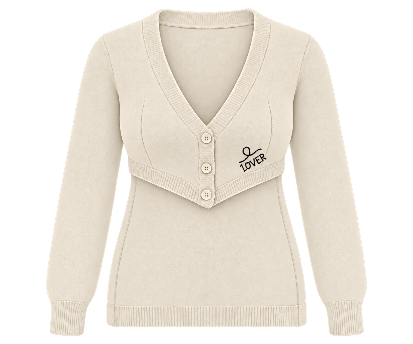 1OVER Longback Cardigan Bra — Ivory