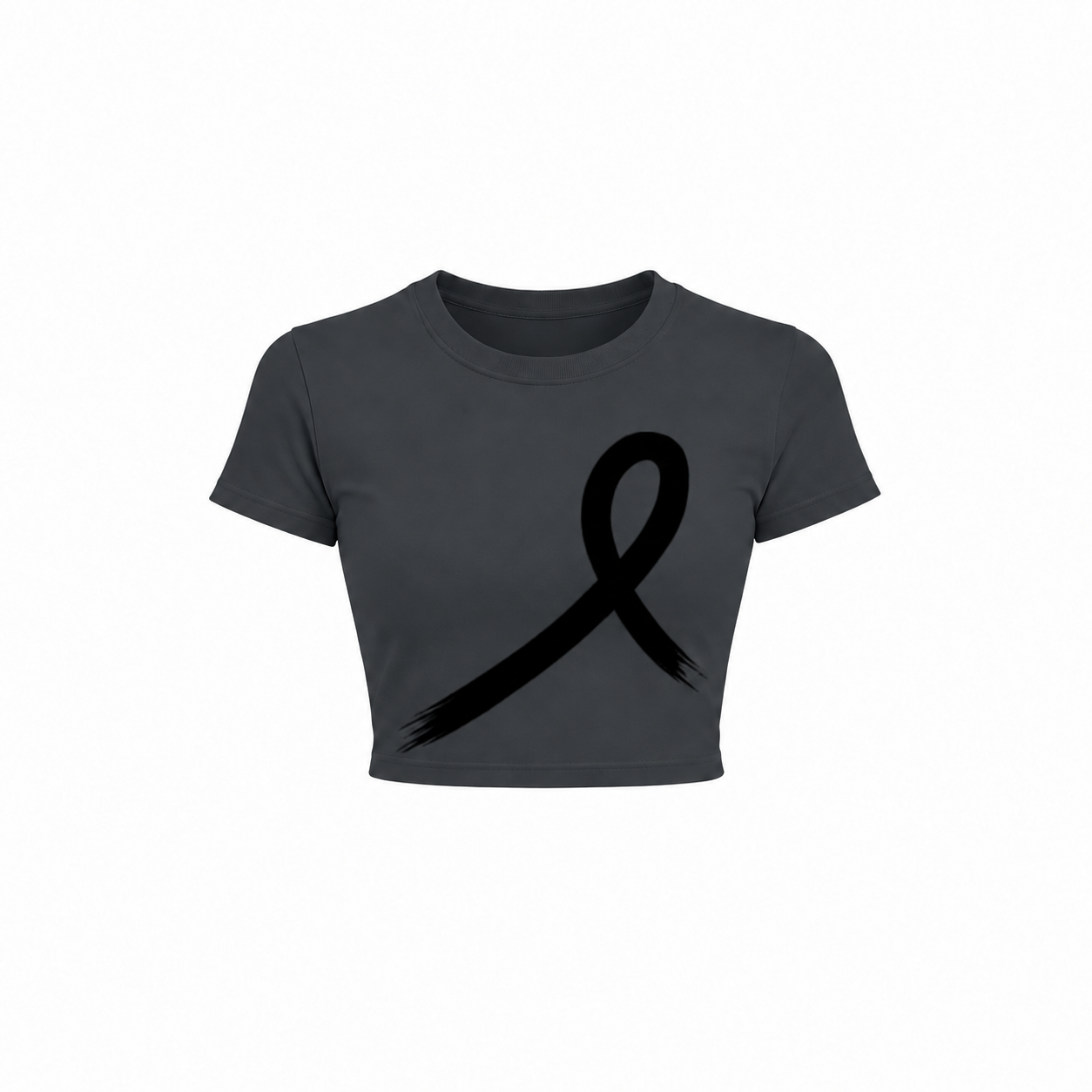 1OVER Women's Crop Tee — Charcoal